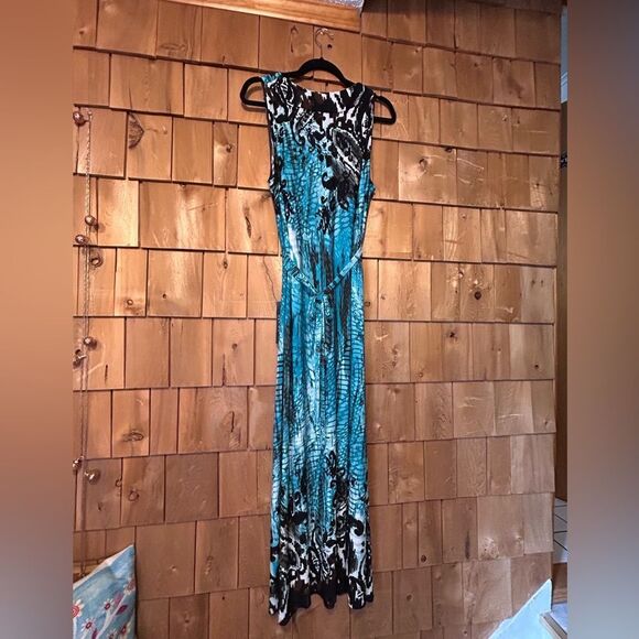 Avenue Multi Color Pleated Maxi Dress Size 18/20 - Picture 9 of 16